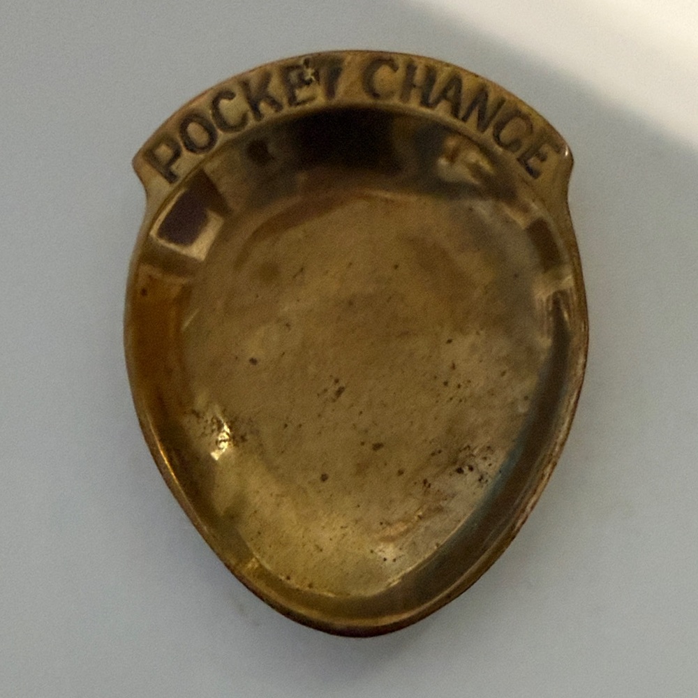 Vintage Solid BrassPocket Change Dish